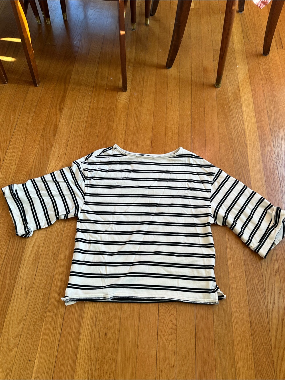 We the free womens   Striped cotton shirt sleeved Boxy boho